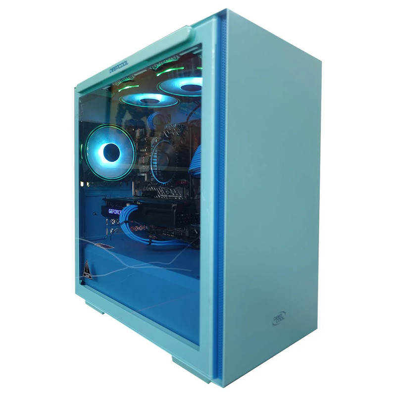 (Pre-Built) Gaming PC intel i3-12100F w/ PNY RTX 3050 XLR8 & DeepCool Macube 110 - Mint Green